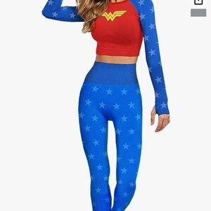 wonder women leggings and crop top